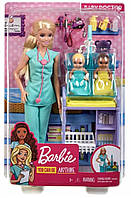 Кукла Барби педиатр доктор врач с малышами Barbie Baby Doctor GKH23 оригинал