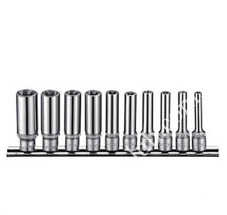1/4" Набір головок Е-профіль Torx глибоких (E4-E16) 10 пр. 21016D F, фото 2