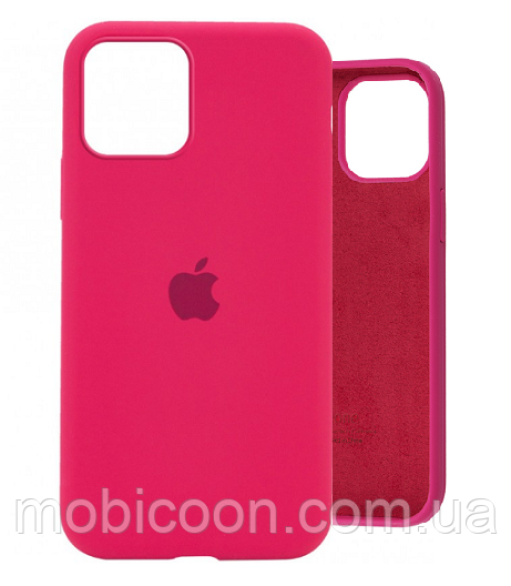 Чохол Silicone Case Full для iPhone 12 / 12 Pro hot pink