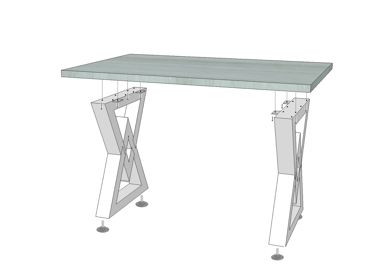 Опоры стола. Каркас обеденного стола Астон Loft Металл-Дизайн без столешницы. Ножки под стол - фото 4 - id-p1281370009