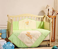 Постельный комплект в детскую кровать салатовый 6 пред. Маленькая Соня(Sonya) Украина 020111