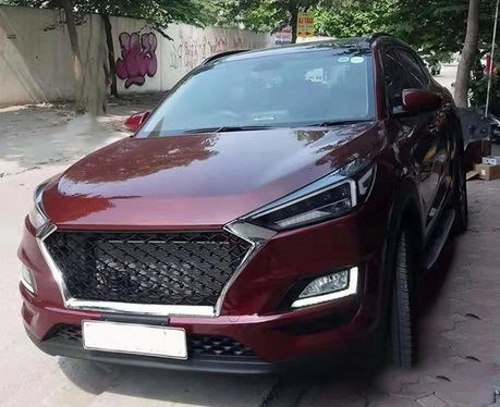 Hyundai Tucson TL 2019+ решетка радиатора без лого черная, цена 6153 ...