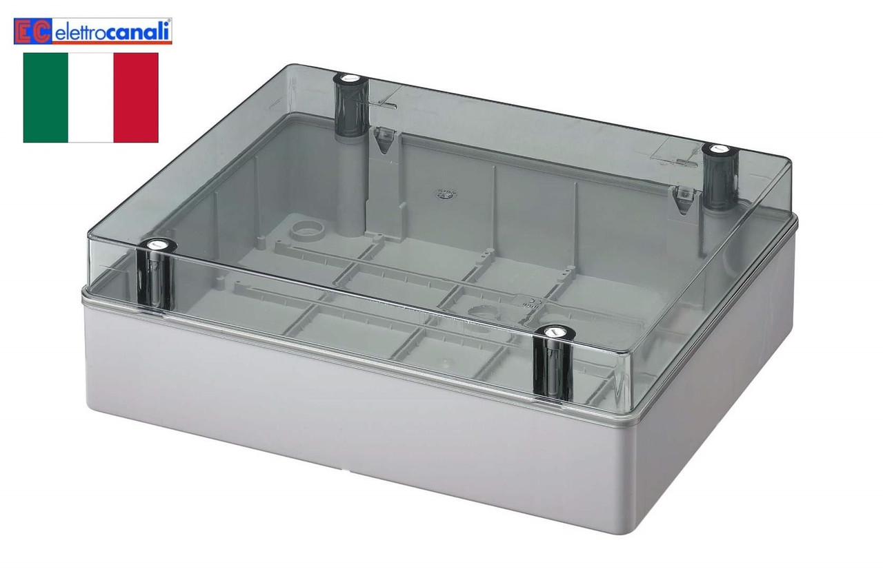 Коробка розподільна IP56 380x300x120 Elettrocanali EC420C9 (настінний з прозорою кришкою)