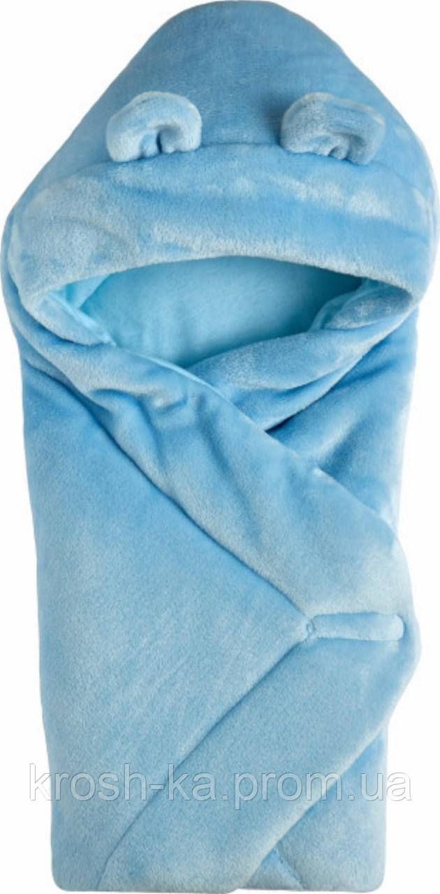 Конверт-одеяло с капюшоном махра 70*70см голубой (Гарден)Garden Baby Украина 106082-25 - фото 1 - id-p1273872855