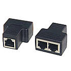 Розгалужувач крученої пари (гнізо-2 гнізда) RJ-45 (8Р8С) з екраном