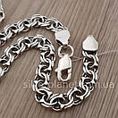 Срібна цепочка з хрестиком. Чоловічий кулон і ланцюг зі срібла 925 55 см, фото 9