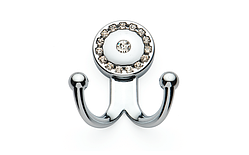 Гачок для рушників подвійний (зі стразами), Туреччина К109