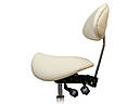 Ортопедичний стілець-сідло для майстра з розділеним сидінням Білий з 3-ма регулюючими механізмами мод. 4008-1, фото 7