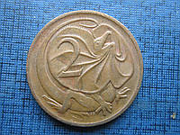 Монета 2 цента Австралия 1980 1981 1983 1972 1977 фауна ящерица 5 дат цена за 1 монету