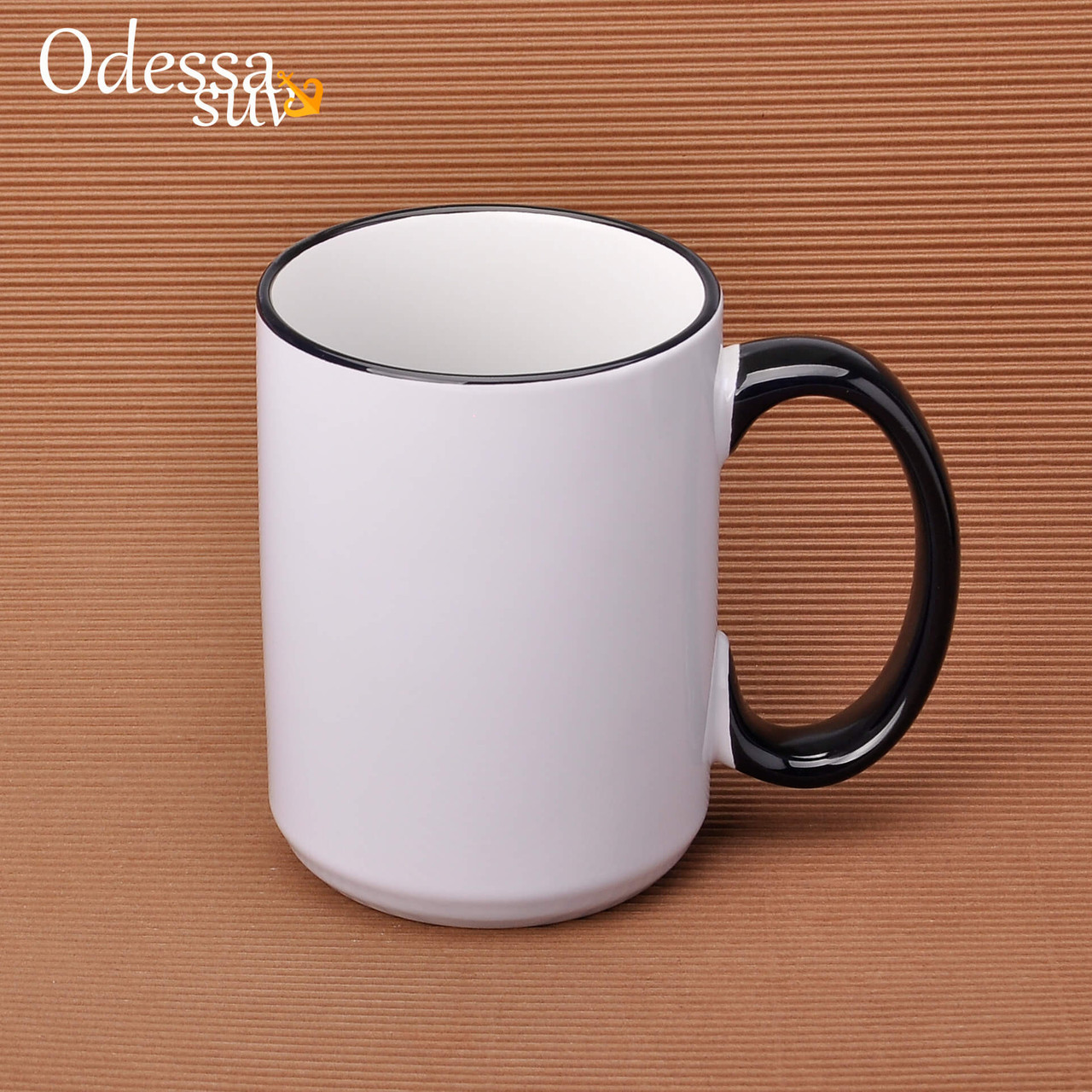 Чашка БОС (BIG) 425мл (кольоровий обідок і ручка)), фото 1