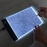 Світловий планшет формат А5 (LED Light Pad) для малювання та копіювання, фото 11