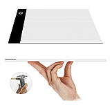 Світловий планшет формат А4 для малювання та копіювання, потужність 3,5 W, фото 3