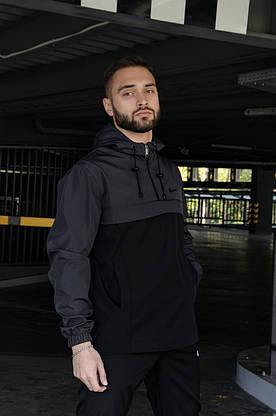Спортивний костюм Nike чоловічий Найк сірий чорний + Барсетка в Подарунок, фото 3
