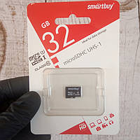 Флешка micro SD 32GB Карта памяти micro SDHC Smartbuy класс 10 микро сд гб для телефона (Живые фото)
