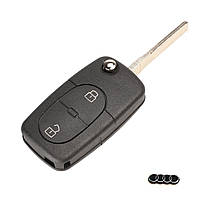 Выкидной ключ Audi (2 кнопки/Жало/Логотип/CR2032)