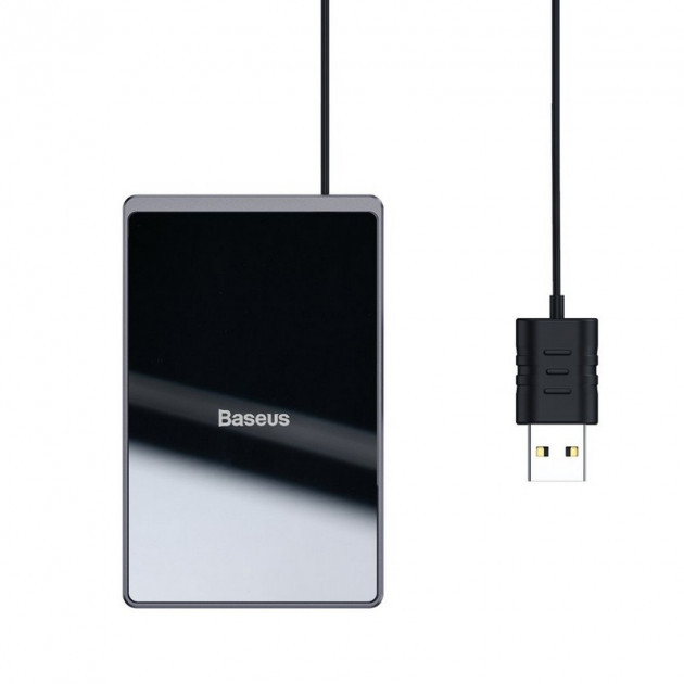 Зарядка для телефону бездротова Baseus Card Ultra-thin WX01B-01, чорна