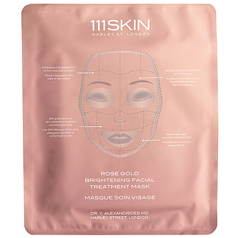 Маска для сяйва і освітлення шкіри 111SKIN Rose Gold Brightening Facial Treatment Mask