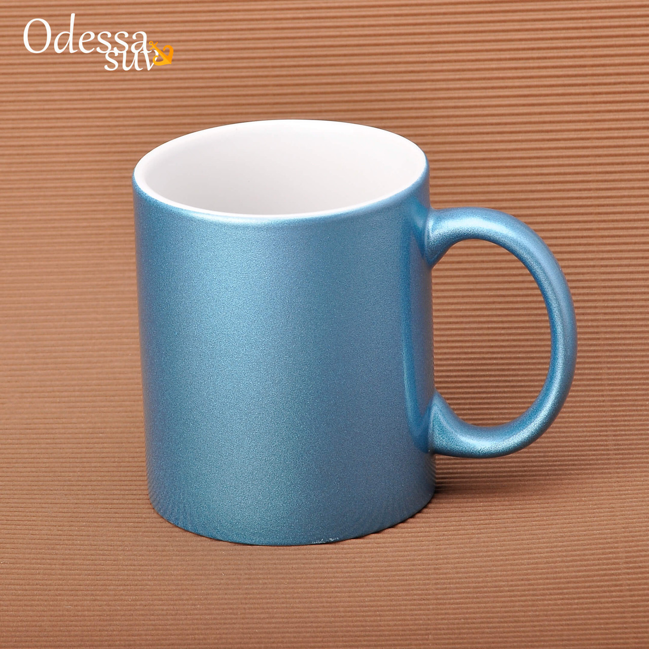 Чашка для сублімації блакитна перламутр