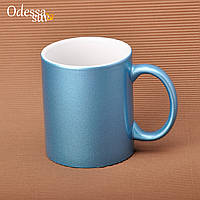 Чашка для сублімації блакитна перламутр