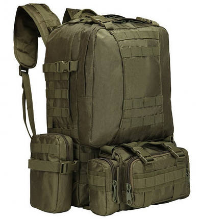 Рюкзак тактический с подсумками HLV A08 50 л Olive, фото 1