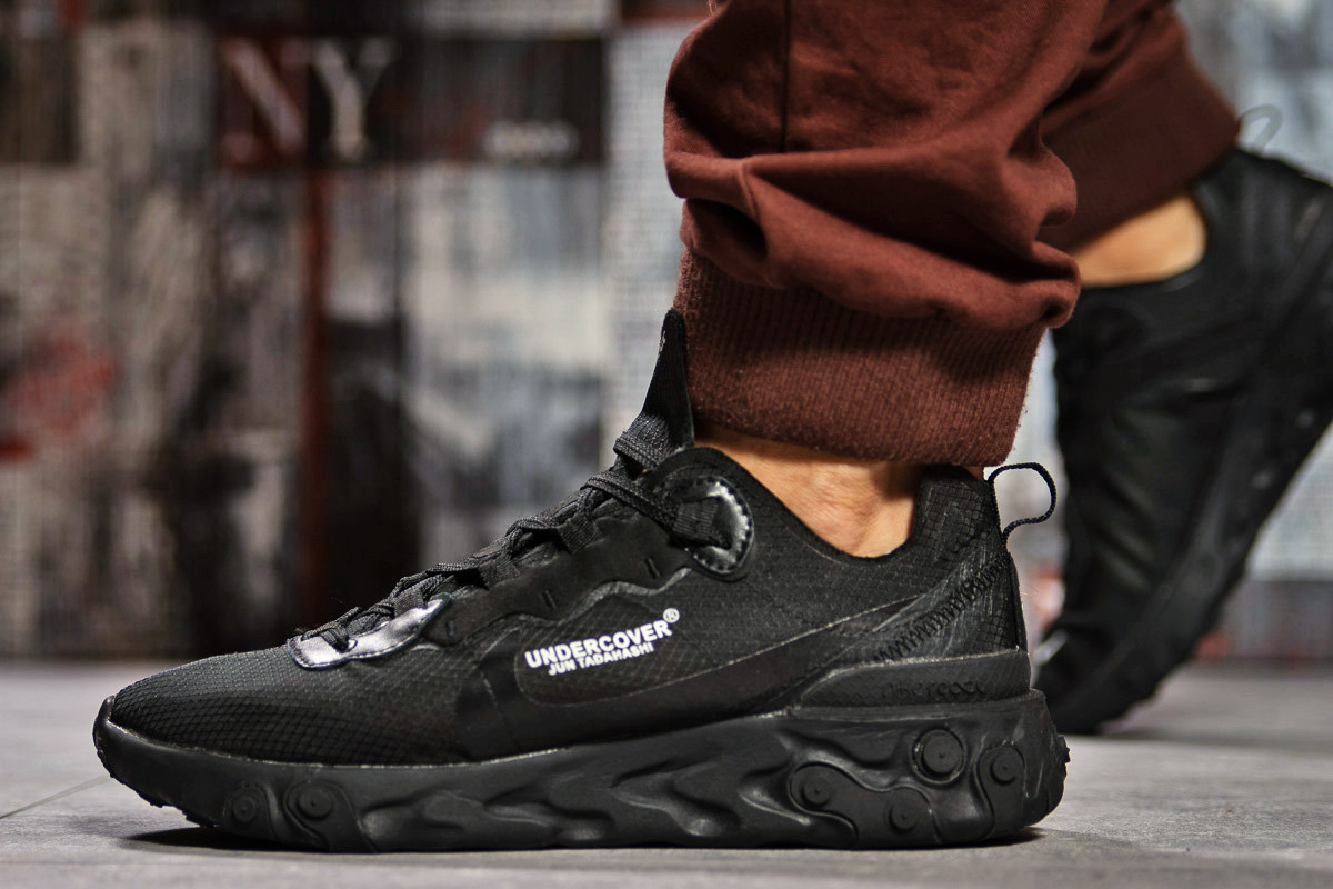 Кросівки чоловічі 15391, Nike React, чорні 44 45