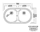 Кухонна мийка Kernau KSS B 803 2B SMOOTH 7843, фото 2