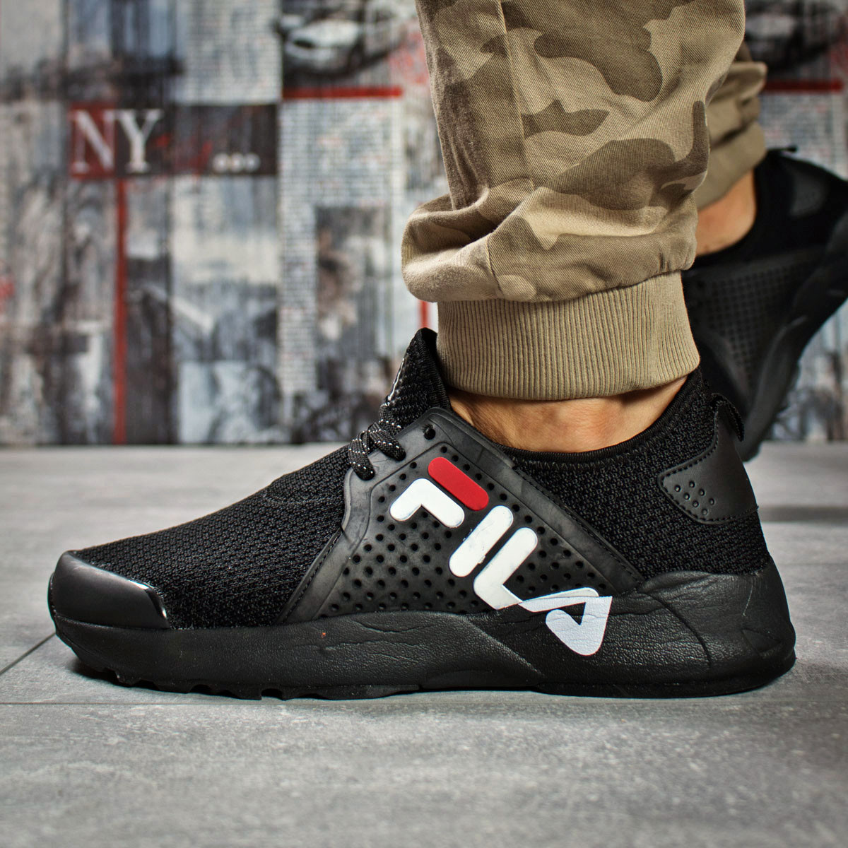 Кросівки чоловічі 15854, Fila Midzero чорні 44 р
