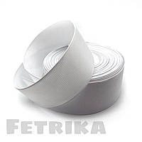 Репсова стрічка однотонна біла 4 см