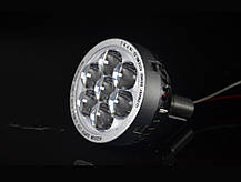 AOZOOM LED прожектори дальнього світла з диявольськими очима/LED High Beam projector lens + Devil Eyes, фото 6