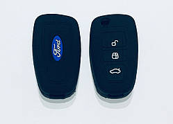 Силіконовий чохол на викидний ключ Ford Focus Mondeo Kuga C-max S-max чорний