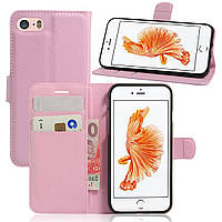 Чехол-книжка Litchie Wallet для Apple iPhone 5 / 5S / SE Pink