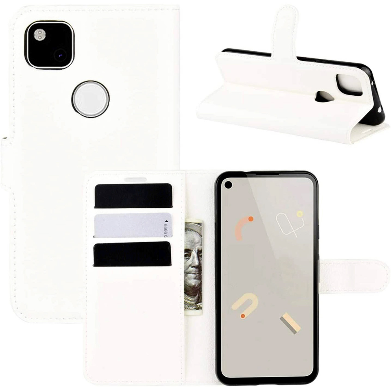 Чохол-книжка Litchie Google Wallet для Pixel 4A White