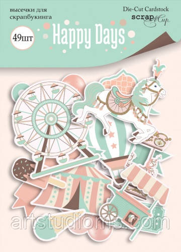 Набір висічок для скрапбукінгу 49 шт. від Scrapmir Happy Days