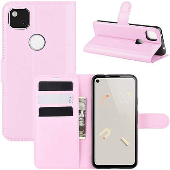 Чохол-книжка Litchie Google Wallet для Pixel 4A Pink