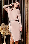 Плаття жіноче стильне напівприталене бежевий PS-XL, фото 2