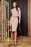 Плаття жіноче стильне напівприталене бежевий PS-XL, фото 4