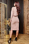 Плаття жіноче стильне напівприталене бежевий PS-XL, фото 7