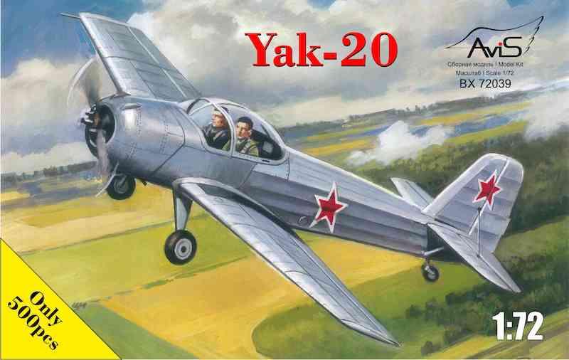 Пластикова модель 1/72 Avis 72039 Радянський навчально-тренувальний літак Яковлев Як-20