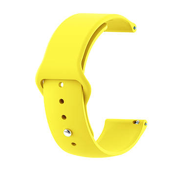 Ремінець силіконовий для годинника 20 мм Sport design жовтий
