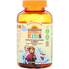 Мультивітаміни для дітей, Холодне серце, полуниця кавун і малина, 180 желейок Sundown Naturals Kids