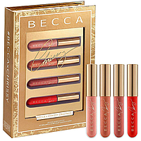 Набор блесков для губ BECCA x Chrissy Cravings Lip Icing Glow Gloss Kit 4 х 2.5 г