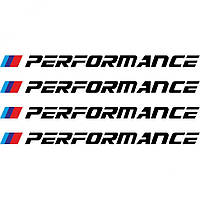 Набор виниловых наклеек на ручки авто - BMW Performance (4 шт.)