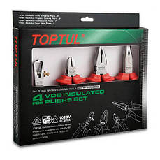 Набір шарнірно-губцевого інструменту діелектричний 4ед. 1000V VDE TOPTULPRO GAAE0406