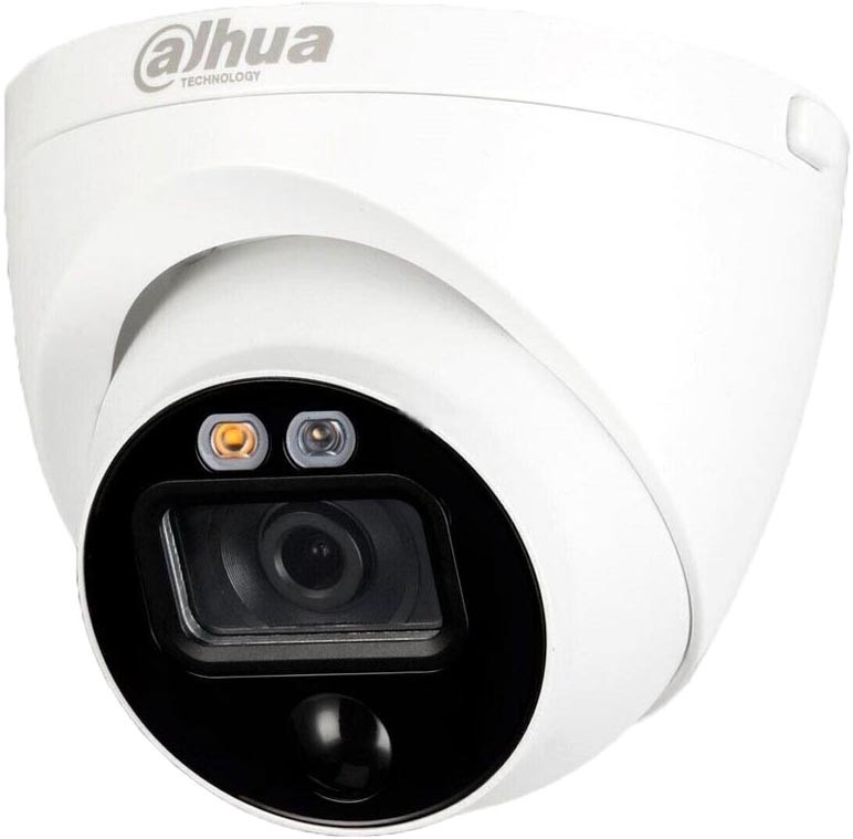 2 МП HDCVI відеокамера активного відлякування Dahua DH-HAC-ME1200EP-LED 2.8 mm