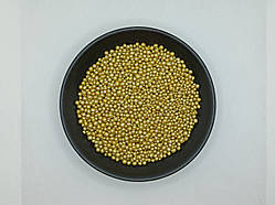 Кондитерська посипка цукрові кульки Золоті (3 мм) — 50 грамів