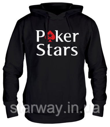 Худі pokerstars | чорна толстовка