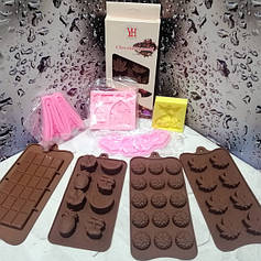 Форми силіконові для випічки, шоколаду та євро десертів