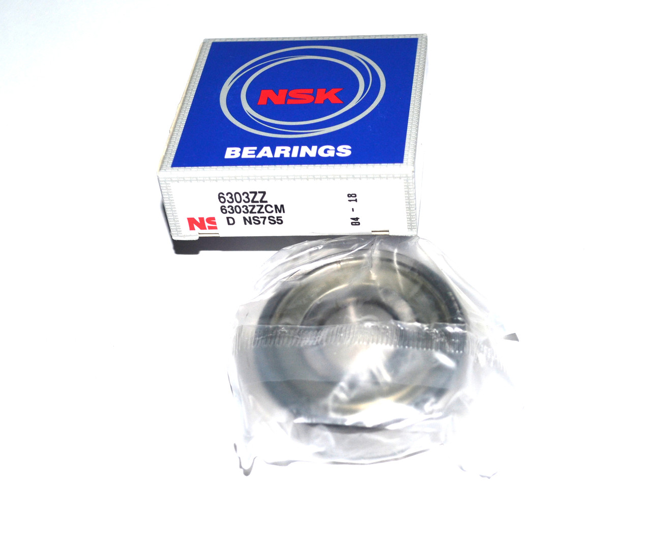 Підшипник для пральної машинки 6303 (303) ZZ NSK 17mm*47mm*14mm (Польща,коробка)