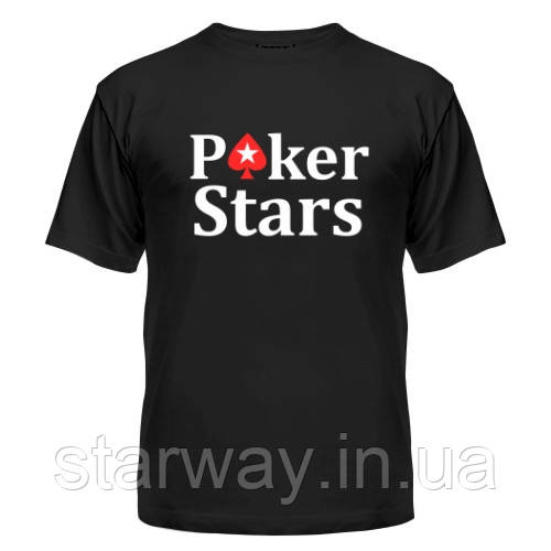 Чорна футболка pokerstars | топ