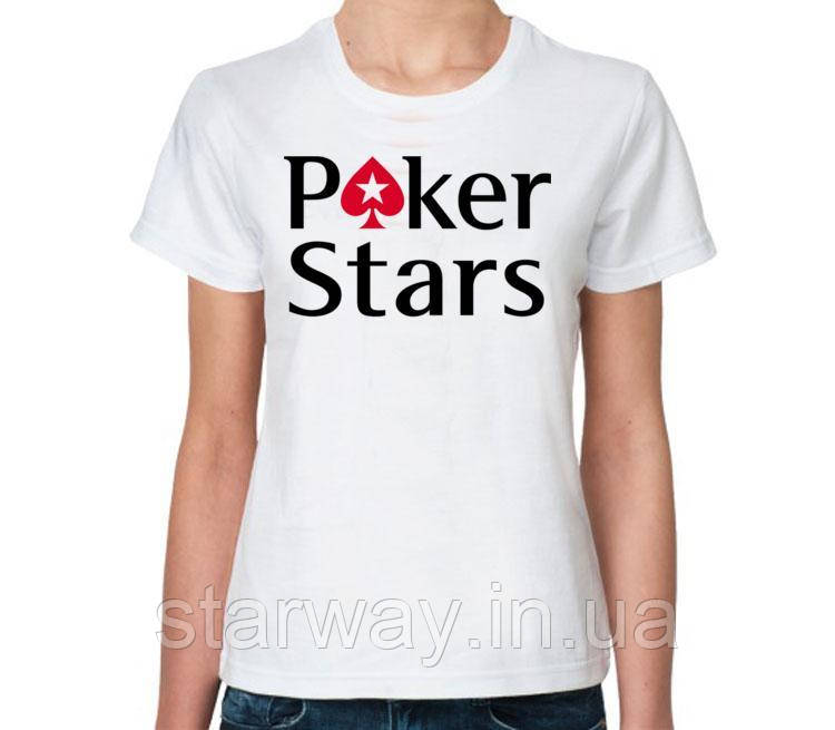 Біла футболка pokerstars